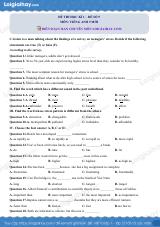 Đề số 9 - Đề kiểm tra học kì 1 - Tiếng Anh 9 mới